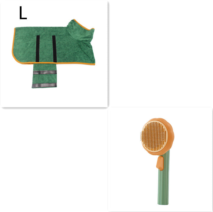 New Pet Cat Brush Hot Selling Hand-held Steel Wire Self-cleaning  Comb Looper For Hair Removal