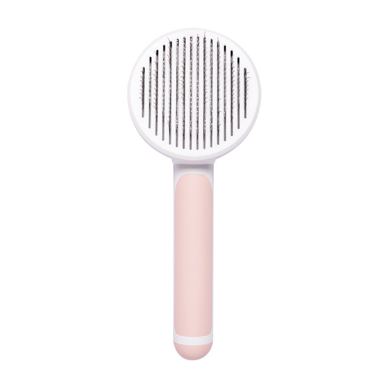 New Pet Cat Brush Hot Selling Hand-held Steel Wire Self-cleaning  Comb Looper For Hair Removal