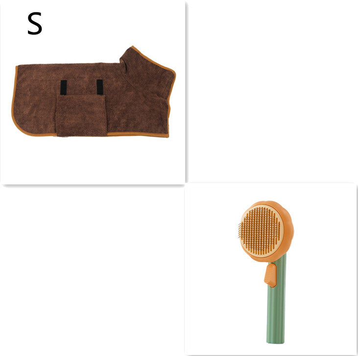 New Pet Cat Brush Hot Selling Hand-held Steel Wire Self-cleaning  Comb Looper For Hair Removal