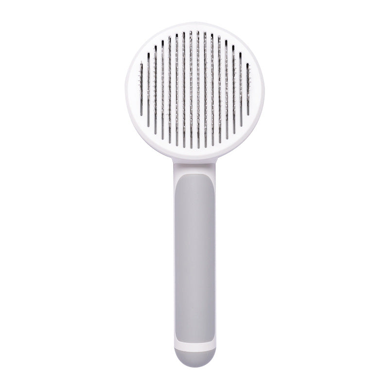 New Pet Cat Brush Hot Selling Hand-held Steel Wire Self-cleaning  Comb Looper For Hair Removal