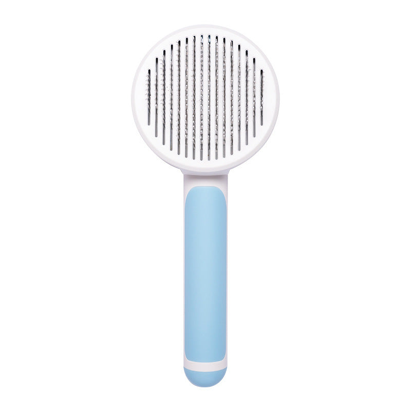 New Pet Cat Brush Hot Selling Hand-held Steel Wire Self-cleaning  Comb Looper For Hair Removal