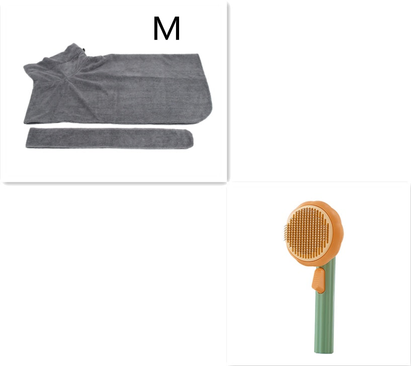 New Pet Cat Brush Hot Selling Hand-held Steel Wire Self-cleaning  Comb Looper For Hair Removal