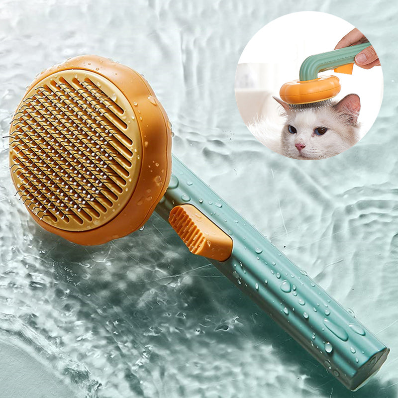 New Pet Cat Brush Hot Selling Hand-held Steel Wire Self-cleaning  Comb Looper For Hair Removal