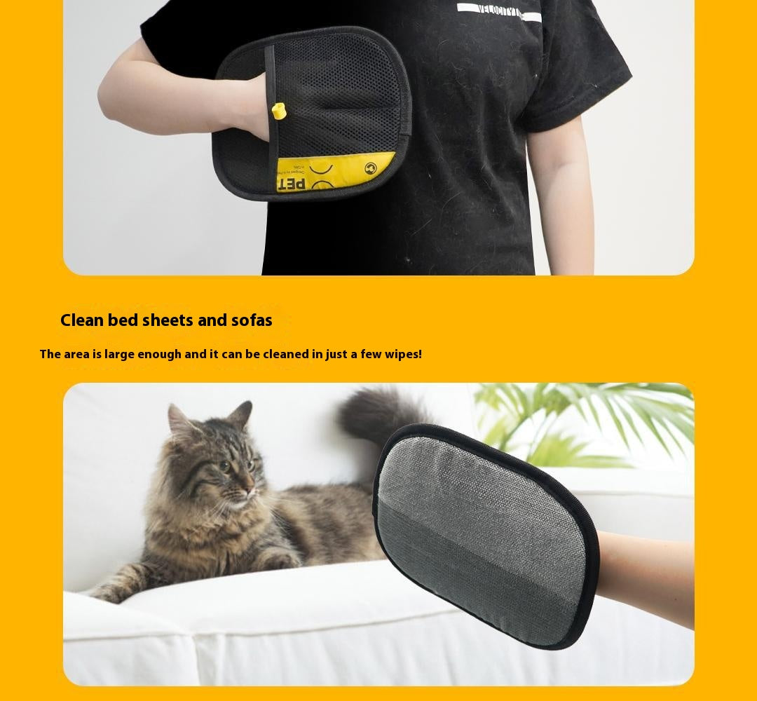 Portable Home Pet Hair Removal Gloves.