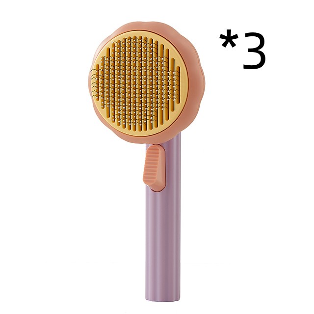 New Pet Cat Brush Hot Selling Hand-held Steel Wire Self-cleaning  Comb Looper For Hair Removal