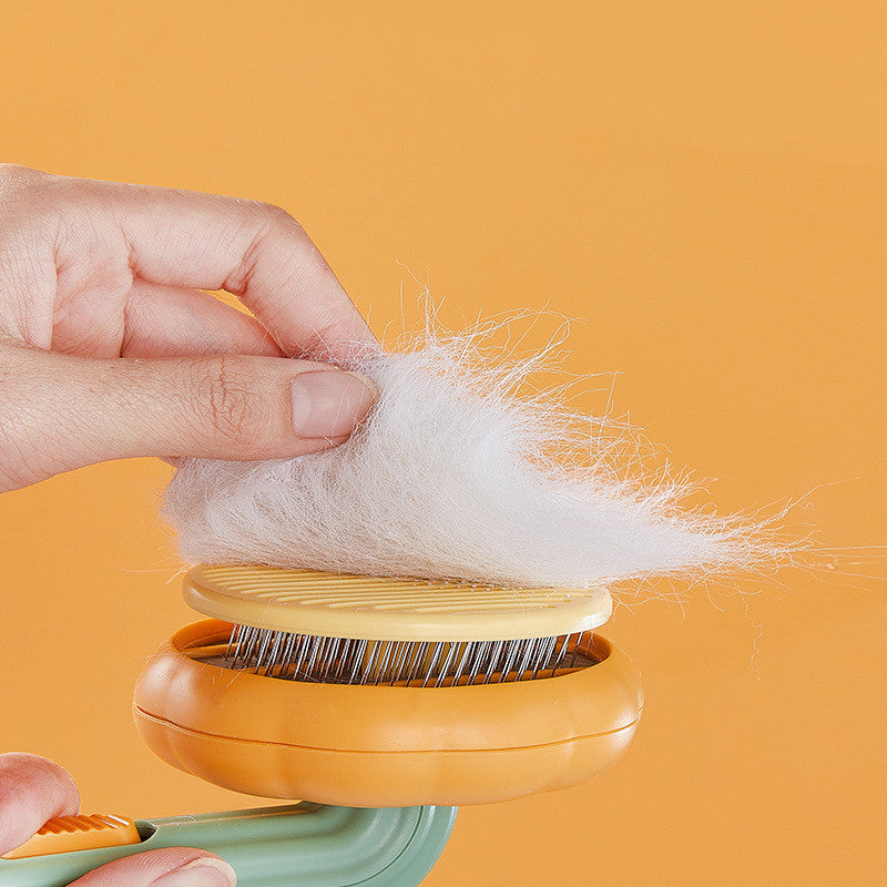 New Pet Cat Brush Hot Selling Hand-held Steel Wire Self-cleaning  Comb Looper For Hair Removal