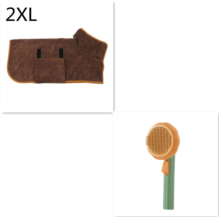 New Pet Cat Brush Hot Selling Hand-held Steel Wire Self-cleaning  Comb Looper For Hair Removal
